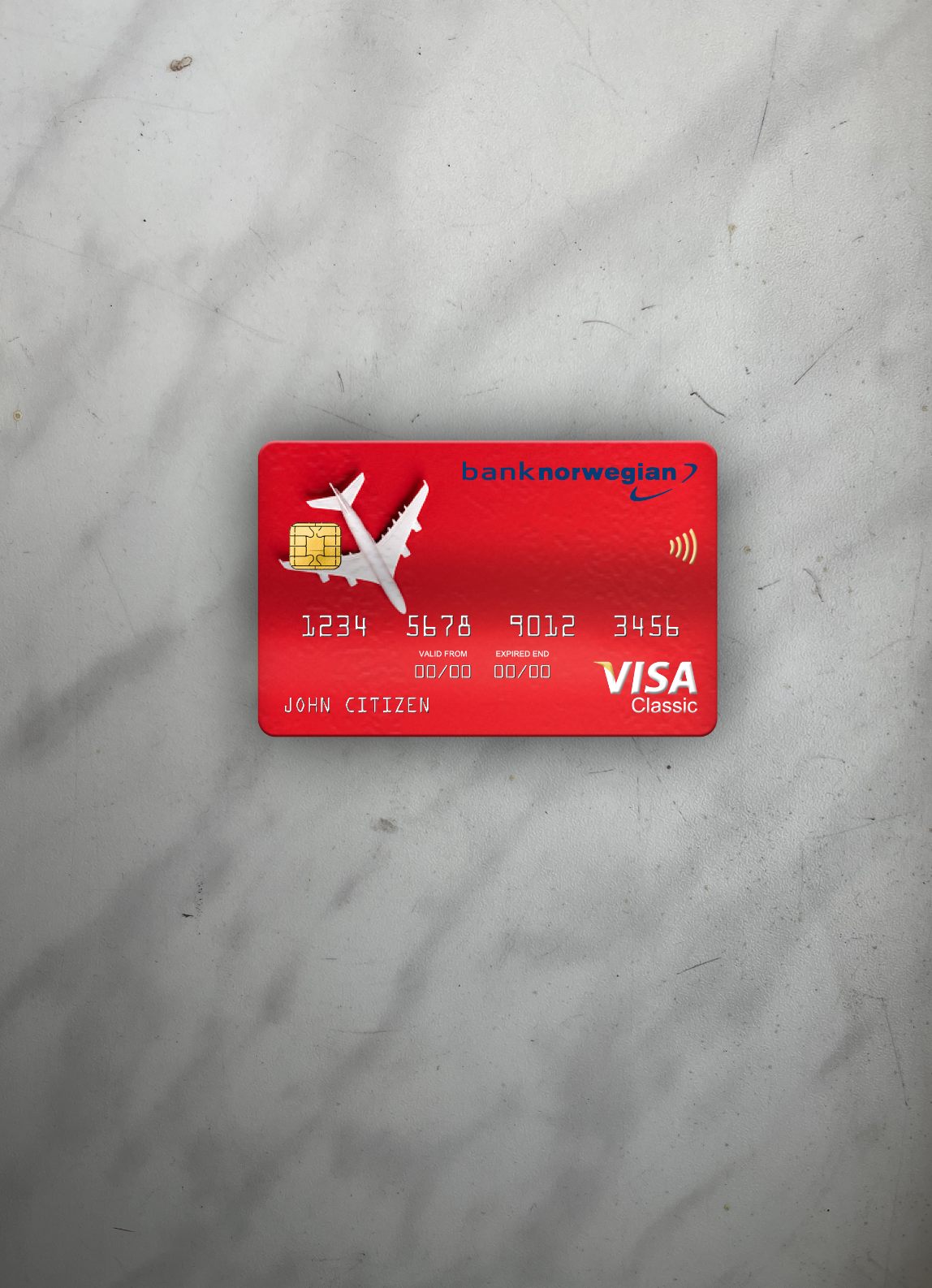 Download Norway Bank Norwegian AS bank visa classic card photolook front Photoshop template